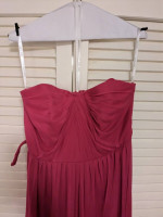 Size 14 Extra Long Tall David's Bridal Pink Fuchsia Bridesmaid Dress