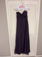 Size 14 Allure Bridals Extra Long Tall Purple Bridesmaid Dress