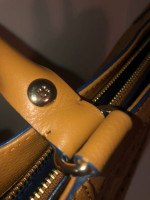 Kate Spade Tan Leather Shoulder Bag Purse. Perforated/Cut-out Design.