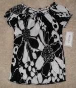 BLACK & WHITE FLORAL TOP - NEW!