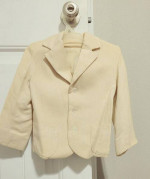 VINTAGE BOYS CLOTHING LINEN COAT JACKET (DESCRIPTION HAS MEASUREMENTS)
