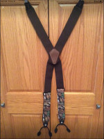 CABELA’s CAMO and LEATHER SUSPENDERS