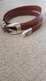 Johnston & Murphy Italian calfskin ranger-style belts
