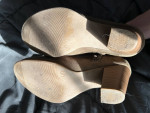 Faux suede-like green booties - size 8