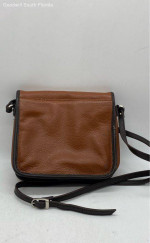 Women's Brown Leather Inner Pockets Adjustable Strap Crossbody Bag