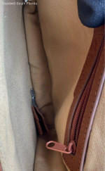 Women's Brown Leather Inner Pockets Adjustable Strap Crossbody Bag
