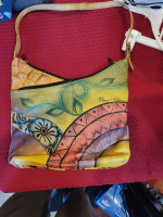 Anuschka leathet hand painted handbag