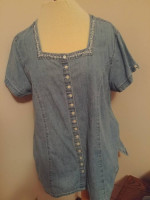 Denim Shirts and Vest -- Women's