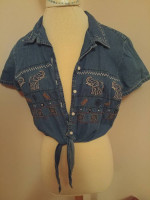 Denim Shirts and Vest -- Women's