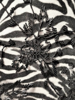 BRACCIALLINI Zebra Striped Print Pattern Shoulder Tote Bag Italy MS123