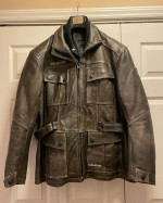 Leather Motorcycle Jacket Size 2XL