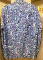 Society of Threads Medium Blue/Purple Paisley LS Button Up Shirt