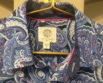 Society of Threads Medium Blue/Purple Paisley LS Button Up Shirt