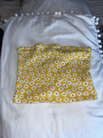 Forever 21 Yellow Bandeau cropped top