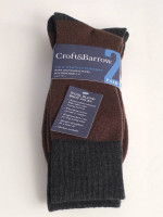 2 Pairs WOOL Blend Men's Boot Socks Brown Black NEW ♦ $22 Retail