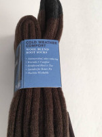 2 Pairs WOOL Blend Men's Boot Socks Brown Black NEW ♦ $22 Retail