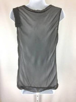 CAbi XS #155 Jewel Tee Bubble Tank Black Overlay Emblellished
