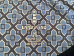 Land's End Women's Navy/Black Geometric Sleeveless Tunic Top MEDIUM