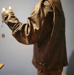 Men's Dark Brown "Daytona Joe" Distressed Leather Motorcycle Jacket