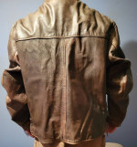 Men's Dark Brown "Daytona Joe" Distressed Leather Motorcycle Jacket