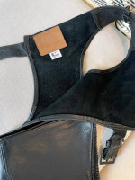 *** PRICE DROP  100% leather motorcycle chaps