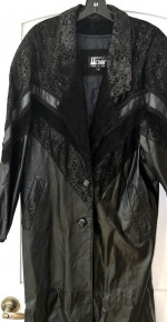 Leather and Suede Ladies Full Length Jacket/ Coat. Size Medium. Beautiful Detai