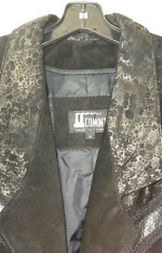 Leather and Suede Ladies Full Length Jacket/ Coat. Size Medium. Beautiful Detai