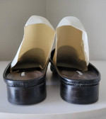Sesto Meucci Black Leather Slides-Mules Size 7N