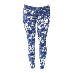 Gap Blue Floral Camo Womens Size 8 Skimmer Legging Super Skinny Ankle Jeans EUC