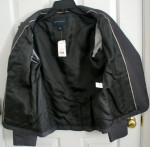 Banana Republic Dark Grey Lined Zip Front Jacket - Size 10 - New!