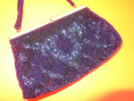 Delill Elegant formal evening clutch beaded midnight blue