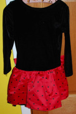BonnieJean Drop Waist Red & Black Velvet dress 4T