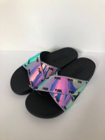 Victoria’s Secret PINK Iridescent Flip Flops  Beach Sandals (X Straps)