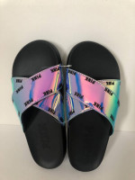 Victoria’s Secret PINK Iridescent Flip Flops  Beach Sandals (X Straps)