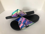 Victoria’s Secret PINK Iridescent Flip Flops  Beach Sandals (X Straps)