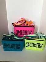 Victoria’s Secret PINK Insulated Cooler Lunch Bags w/Dog Key Chain