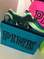 Victoria’s Secret PINK Insulated Cooler Lunch Bags w/Dog Key Chain