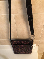New with Tags COACH Purple Ocelot Cheetah Print Crossbody Bag
