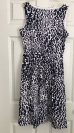 LL Bean Dress, NEW. Navy blue. Size 14.