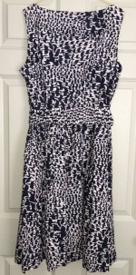 LL Bean Dress, NEW. Navy blue. Size 14.