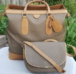 Beautiful vintage GUCCI Train Case Luggage And Shoulder Bag Set
