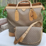 Beautiful vintage GUCCI Train Case Luggage And Shoulder Bag Set