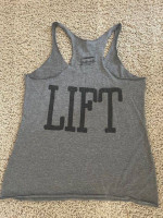 Gray Wodthreads Flag Tank Top
