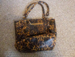 Leopard Print Purse with Zippered Enclosure