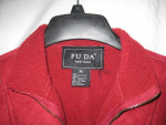 Women's Coat Red Vintage Suede Medium
