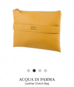 Acqua Di Parma Yellow Leather Clutch Bag