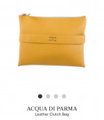 Acqua Di Parma Yellow Leather Clutch Bag