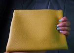 Acqua Di Parma Yellow Leather Clutch Bag
