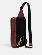 Coach Sullivan Pack Sling Bag Signature Chambray Wine CG993 - NWT
