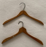 2 Vintage Wood Coat Hangers